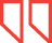 Two stylized red quotation marks with a fragmented effect.